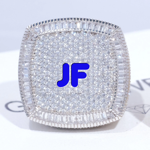 CUSTOM LETTER 3D ICED RING
