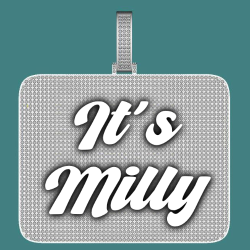 CUSTOM LETTER NECKLACE 3D BIG SQUARE