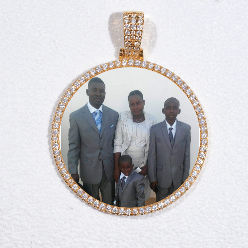 MEDIUM 3D CIRCLE CUSTOM PICTURE PENDANT