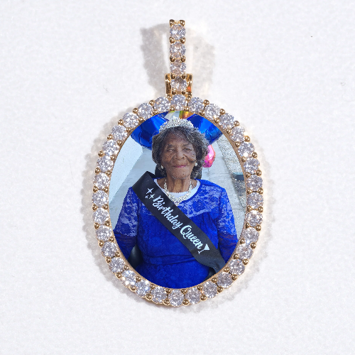 3D Oval Custom Picture Pendant