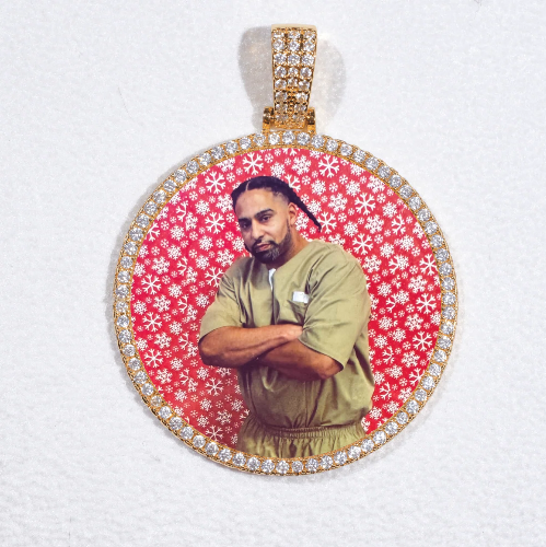 MEDIUM 3D CIRCLE CUSTOM PICTURE PENDANT