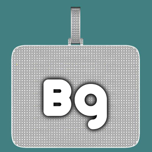 CUSTOM LETTER NECKLACE 3D BIG SQUARE