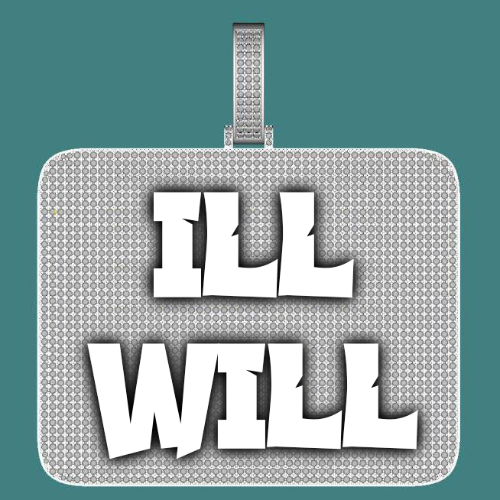 CUSTOM LETTER NECKLACE 3D BIG SQUARE