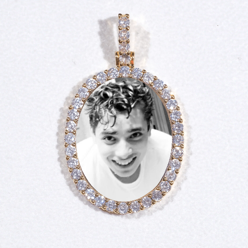 3D Oval Custom Picture Pendant