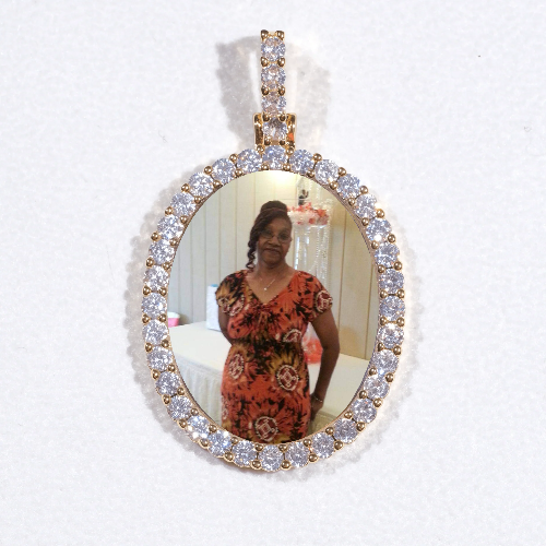 3D Oval Custom Picture Pendant