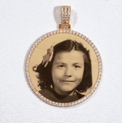 MEDIUM 3D CIRCLE CUSTOM PICTURE PENDANT