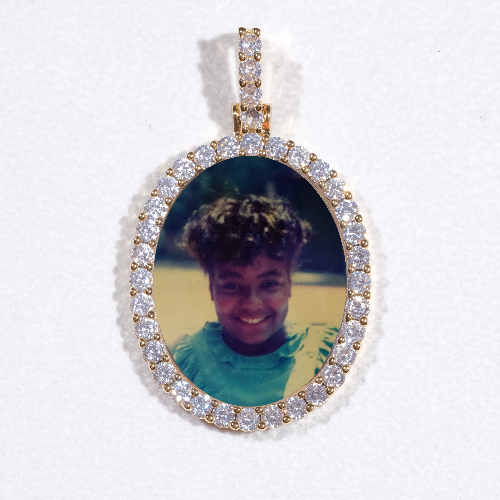 3D Oval Custom Picture Pendant