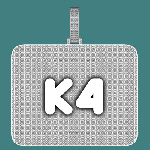 CUSTOM LETTER NECKLACE 3D BIG SQUARE
