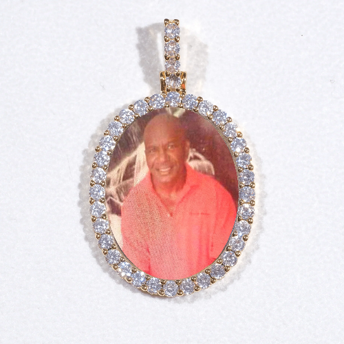 3D Oval Custom Picture Pendant