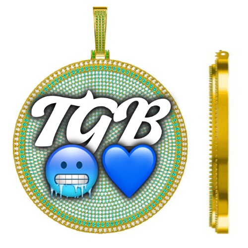 CUSTOM LETTER NECKLACE 3D BIG DISC