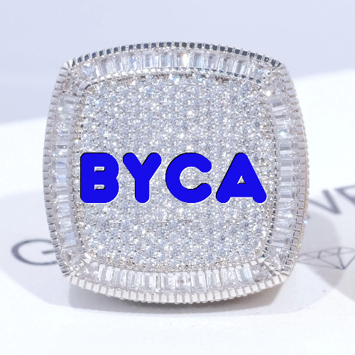 CUSTOM LETTER 3D ICED RING