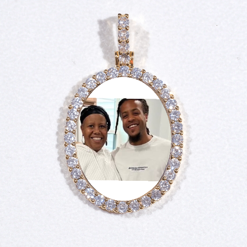 3D Oval Custom Picture Pendant