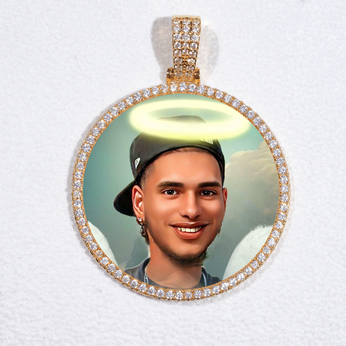 MEDIUM 3D CIRCLE CUSTOM PICTURE PENDANT