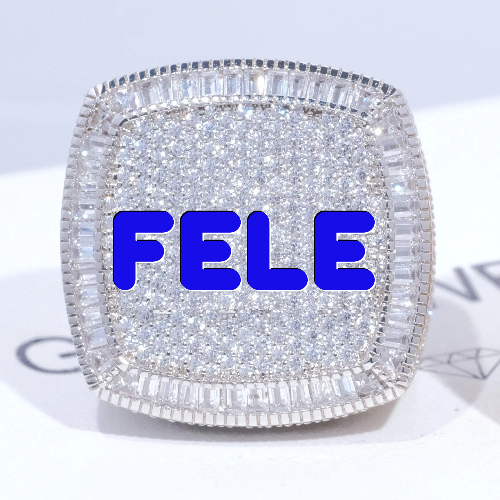 CUSTOM LETTER 3D ICED RING