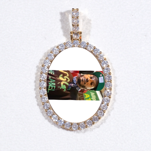 3D Oval Custom Picture Pendant