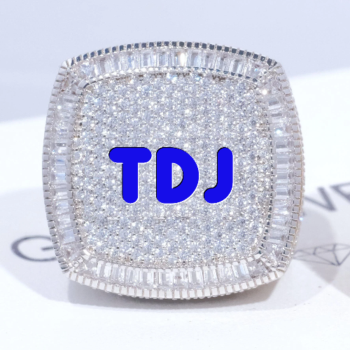 CUSTOM LETTER 3D ICED RING