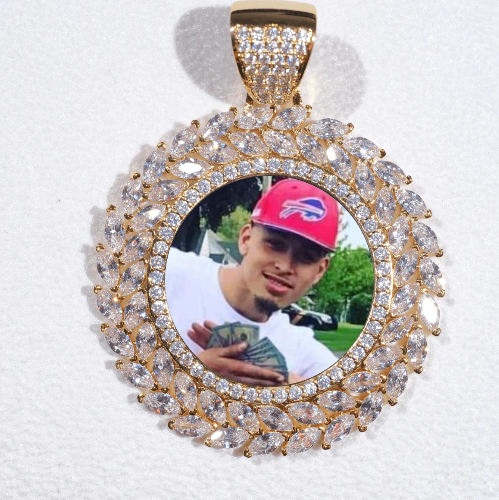 Large 3D Wheat Ear Custom Picture Pendant