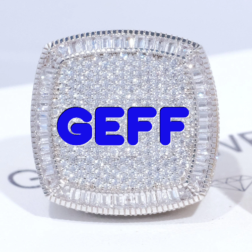 CUSTOM LETTER 3D ICED RING