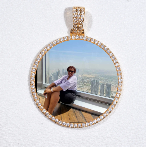 MEDIUM 3D CIRCLE CUSTOM PICTURE PENDANT