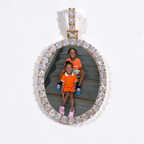 3D Oval Custom Picture Pendant
