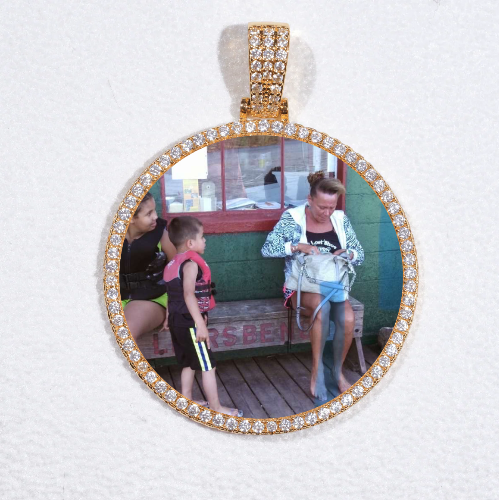MEDIUM 3D CIRCLE CUSTOM PICTURE PENDANT
