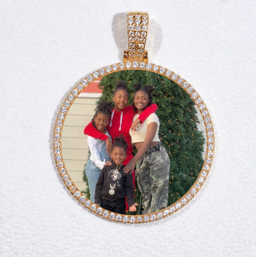 MEDIUM 3D CIRCLE CUSTOM PICTURE PENDANT