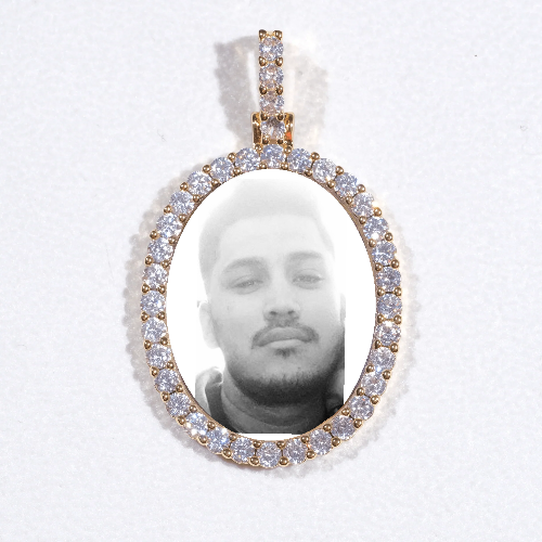 3D Oval Custom Picture Pendant
