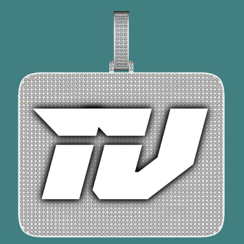 CUSTOM LETTER NECKLACE 3D BIG SQUARE