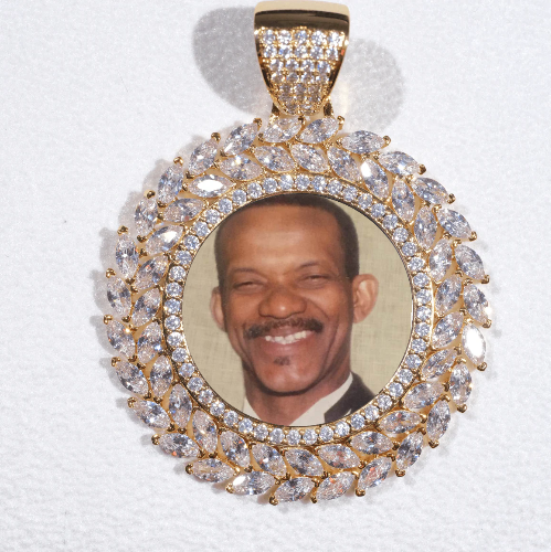 Large 3D Wheat Ear Custom Picture Pendant