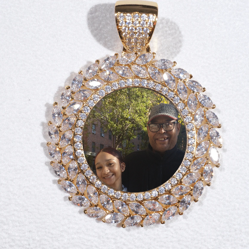 Large 3D Wheat Ear Custom Picture Pendant