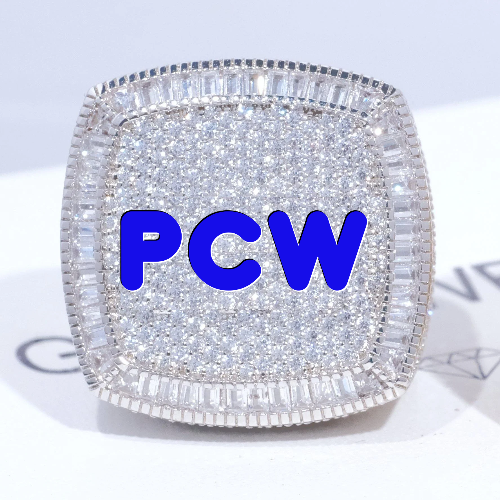CUSTOM LETTER 3D ICED RING