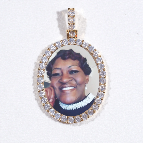3D Oval Custom Picture Pendant
