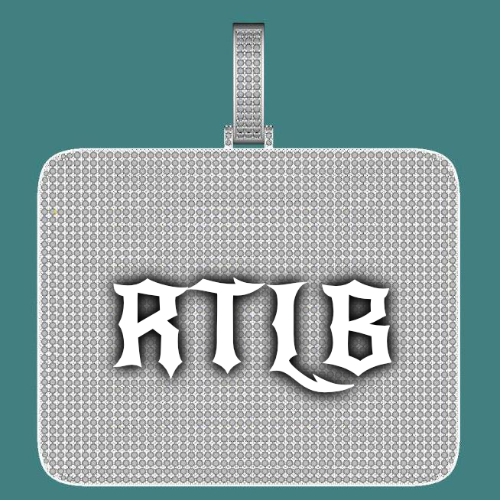 CUSTOM LETTER NECKLACE 3D BIG SQUARE