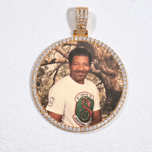 MEDIUM 3D CIRCLE CUSTOM PICTURE PENDANT