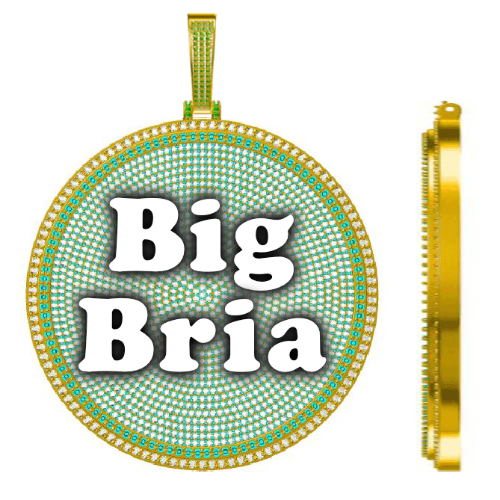 CUSTOM LETTER NECKLACE 3D BIG DISC