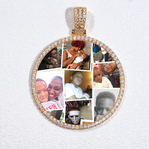 MEDIUM 3D CIRCLE CUSTOM PICTURE PENDANT