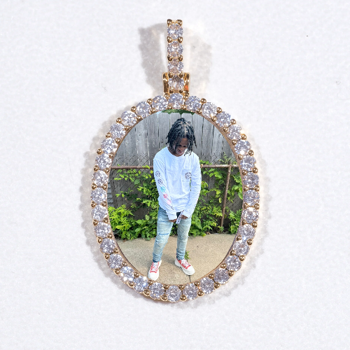 3D Oval Custom Picture Pendant