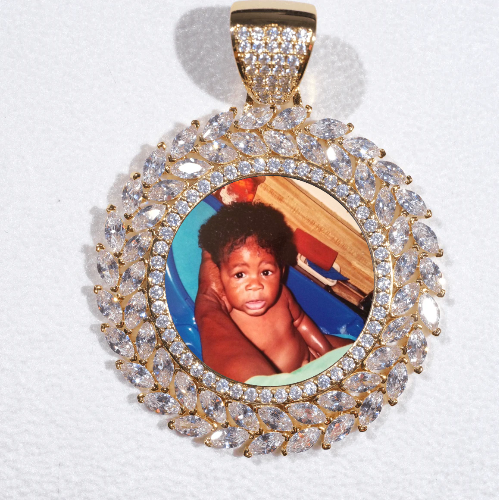 Large 3D Wheat Ear Custom Picture Pendant