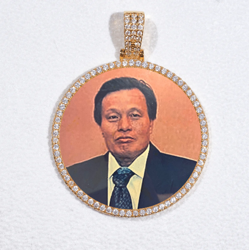 MEDIUM 3D CIRCLE CUSTOM PICTURE PENDANT