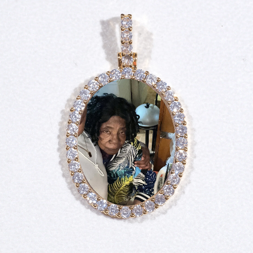 3D Oval Custom Picture Pendant