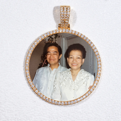 MEDIUM 3D CIRCLE CUSTOM PICTURE PENDANT