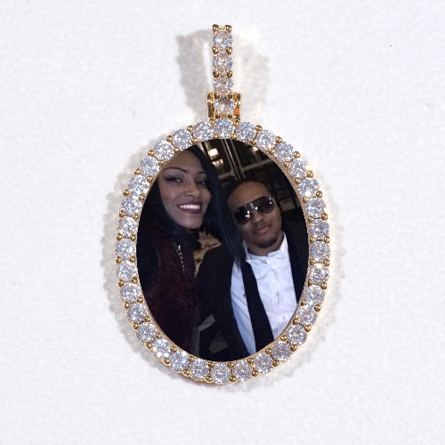 3D Oval Custom Picture Pendant