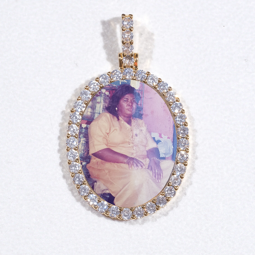 3D Oval Custom Picture Pendant