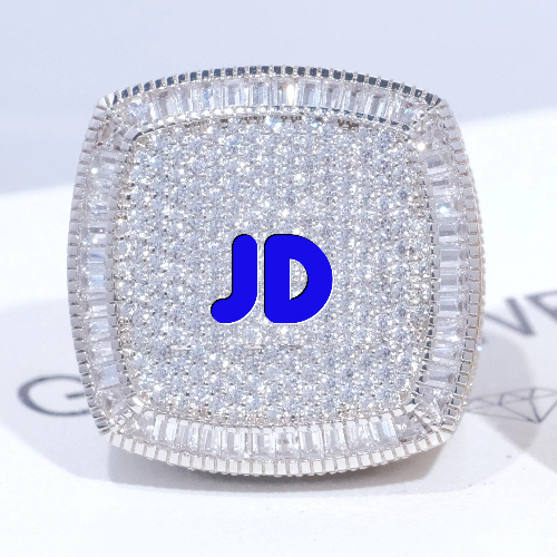 CUSTOM LETTER 3D ICED RING