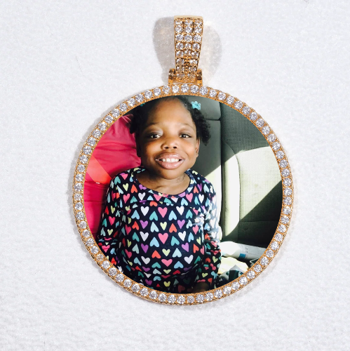 MEDIUM 3D CIRCLE CUSTOM PICTURE PENDANT