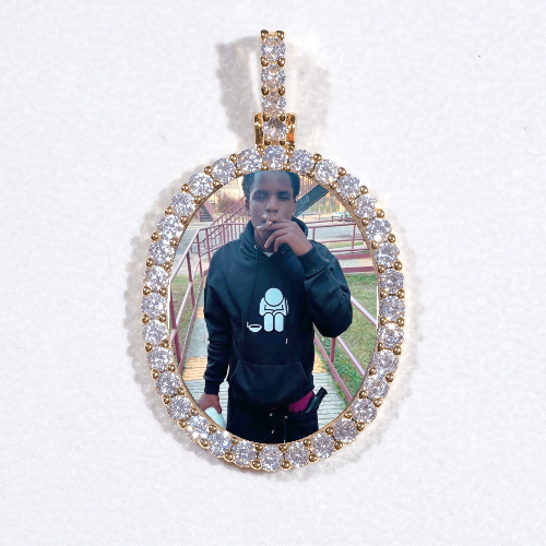 3D Oval Custom Picture Pendant