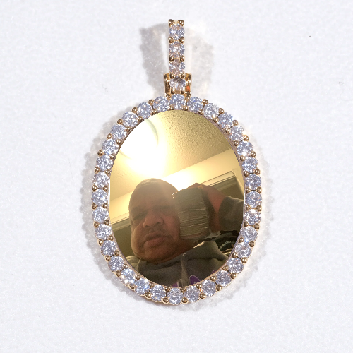 3D Oval Custom Picture Pendant