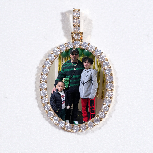 3D Oval Custom Picture Pendant