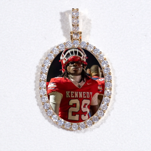 3D Oval Custom Picture Pendant
