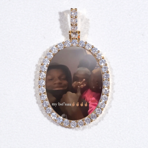 3D Oval Custom Picture Pendant